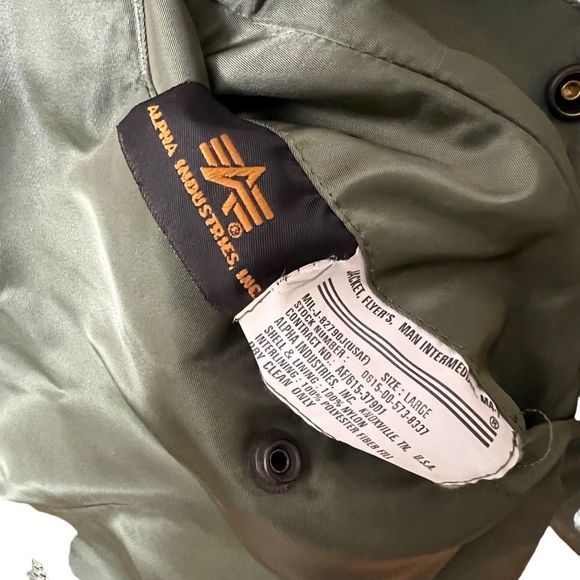 Alpha Industries MA-1 Reversible Bomber Jacket Large - Picture 4 of 4